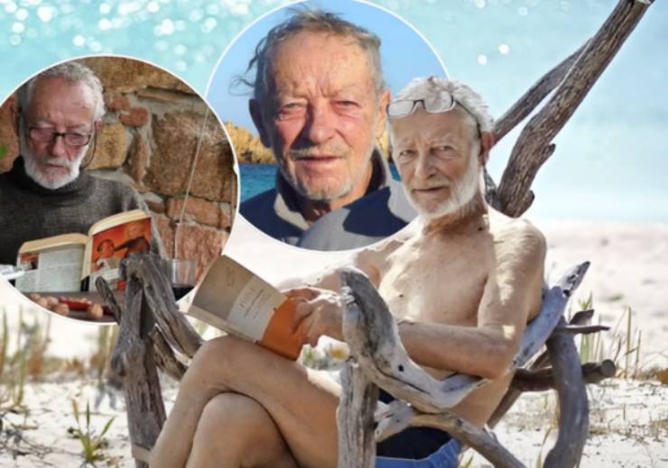 il signor mauro morandi sull'isola dei budelli in sardegna