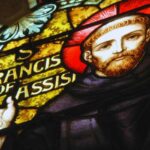 san francesco dipinto sul vetro